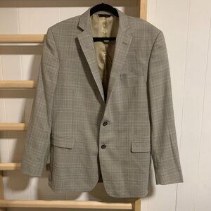 Brooks Brothers: Tan Plaid Regent Fit Wool Suit Jacket | Size: 44L